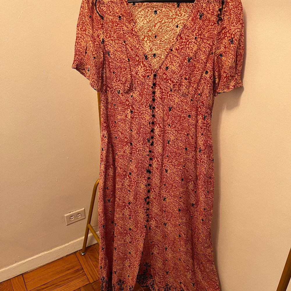 Zara floral summer midi dress